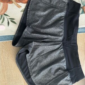 Lululemon Athletica Black and Gray Athletic Shorts